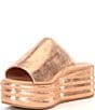 Color:Rose Gold - Image 4 - Harbor Leather Platform Slide Sandals