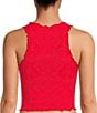 Color:High Risk - Image 2 - Here For You Seamless Lettuce Trimmed Cropped Cami
