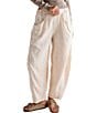 Color:Birch - Image 1 - High Road Pull On Mid Rise Barrel Pants