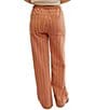 Color:Brown Combo - Image 2 - Hudson Canyon Stripe High Rise Wide Leg Pants
