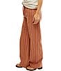 Color:Brown Combo - Image 3 - Hudson Canyon Stripe High Rise Wide Leg Pants