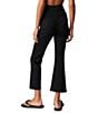 Color:Solid Black - Image 2 - In My Feelings Cropped Slim Flare Jeans