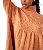 Color:Doe - Image 4 - Jaci Turtleneck Long Sleeve Babydoll Wool Blend Sweater Mini Dress
