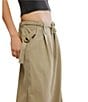 Free People Julien Low Rise Wide Leg Drawstring Chino Trouser Pants, Color:Chinchilla - Image 5