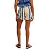 Free People Kalli Yarn-Dyed Stripe Pull-On Shorts, Color:Sand Combo - Image 2