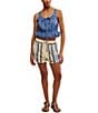 Free People Kalli Yarn-Dyed Stripe Pull-On Shorts, Color:Sand Combo - Image 4