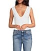 Color:White - Image 1 - Keep It Sleek V-Neck Sleeveless Bodysuit