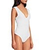 Color:White - Image 2 - Keep It Sleek V-Neck Sleeveless Bodysuit
