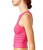 Color:Raspberry Sorbet - Image 3 - Knit Clean Lines High Neck Sleeveless Camisole