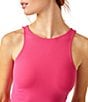 Color:Raspberry Sorbet - Image 4 - Knit Clean Lines High Neck Sleeveless Camisole