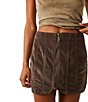 Color:Espresso Bean - Image 5 - Layla High Rise Zip Front Cord Mini Skirt