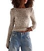Free People Leading The Way Sequin-Covered Boat Neck Long Sleeve Top - Image 6