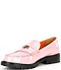 Color:Perfect Pink - Image 4 - Liv Leather Penny Loafers