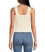 Free People Love Letter Jacquard Floral Square Neck Sleeveless Wide Strap Cami Top - Image 2