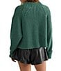 Free People Low Tide Crew Neck Long Sleeve Knit Pullover Sweater - Image 2