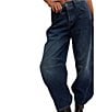 Free People We The Free Good Luck Mid-Rise Wide Leg Barrel Jeans, Color:Deep End - Image 5