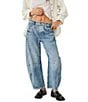 Color:Ultra Light Beam - Image 1 - We The Free Good Luck Mid-Rise Wide Leg Barrel Jeans