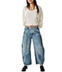 Color:Ultra Light Beam - Image 3 - We The Free Good Luck Mid-Rise Wide Leg Barrel Jeans