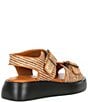 Color:Natural - Image 2 - Mandi Raffia Buckle Chunky Platform Sandals