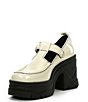 Color:Antique Ivory - Image 4 - Mayla Patent Leather Platform Mary Janes