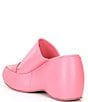 Color:Watermelon - Image 3 - Mila Minimal Leather Wedge Platform Sandals