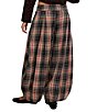 Free People Moonflower Plaid Print Mid Rise Pull-On Balloon Pants - Image 2