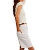 Free People Most Wanted Crew Neckline Cap Sleeve Button Front Cardigan, Color:Ivory - Image 3