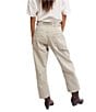 Free People Moxie Low Rise Pull-On Oversized Patch Pockets Barrel Jeans, Color:Jetty - Image 2