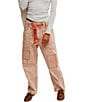 Free People Moxie Railroad Stripe Print Patch Pocket Straight Leg Pant, Color:Citrus - Image 1