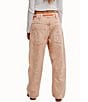 Free People Moxie Railroad Stripe Print Patch Pocket Straight Leg Pant, Color:Citrus - Image 2