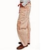 Free People Moxie Railroad Stripe Print Patch Pocket Straight Leg Pant, Color:Citrus - Image 3