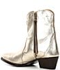 Color:Gold - Image 3 - New Frontier Leather Block Heel Western Booties