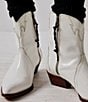 Color:White - Image 6 - New Frontier Patent Leather Western Booties