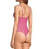 Color:Lucky Pink - Image 4 - Night Rhythm Corset Bodysuit