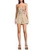 Free People Night Rhythm Printed Sweetheart Neck Bodysuit, Color:Vintage Combo - Image 5