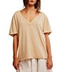 Free People Nina V-Neck Short Sleeve Tee - Image 1