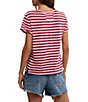 Free People Nora Stripe Print Crew Neck Short Sleeve Tee - Image 6