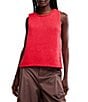 Free People Opal Rolled Round Neck Sleeveless Sweater Knit Tank Top - Image 6