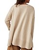 Color:Almond - Image 2 - Orion V-Neck Long Sleeve A-Line Tunic