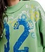 Free People Palm Spring Graphic Mock Neck Long Sleeve Pullover - Image 5