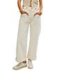 Color:Eggshell - Image 1 - Palmer Cuffed Denim Relaxed Mid Rise Jeans