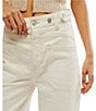 Color:Eggshell - Image 4 - Palmer Cuffed Denim Relaxed Mid Rise Jeans