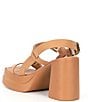 Color:Vachetta - Image 3 - Pamela Double Stack Leather Platform Sandals