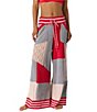 Free People Patchwork Print Snow Much Fun Knit Lounge Pants - Image 1