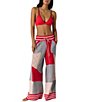 Free People Patchwork Print Snow Much Fun Knit Lounge Pants - Image 4