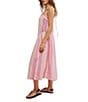 Free People Primavera Stripe Square Neck Sleeveless Midi Shift Dress, Color:Strawberry Combo - Image 3