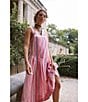 Free People Primavera Stripe Square Neck Sleeveless Midi Shift Dress, Color:Strawberry Combo - Image 7
