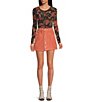 Color:Myrrh - Image 3 - Ray Corduroy High Rise Button Front A-Line Mini Skirt