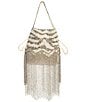 Free People Razzle Dazzle Rhinestone Fringe Novelty Clutch - Image 1