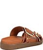 Color:Vachetta - Image 2 - Revelry Leather Studded Chunky Slide Sandals